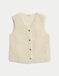 Borg Button Through Gilet