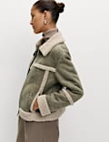 Faux Shearling Aviator Jacket