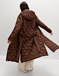 Feather & Down Quilted Zig Zag Coat