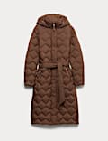 Feather & Down Quilted Zig Zag Coat