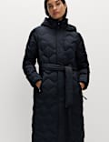 Feather & Down Quilted Zig Zag Coat