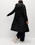 Feather & Down Quilted Zig Zag Coat