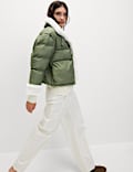 Feather & Down Padded Borg Trim Jacket