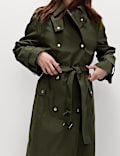 מעיל טרנץ' עם צווארון וכיסים בשילוב Stormwear™‎