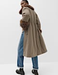 Cotton Rich Faux Fur Trim Longline Parka