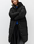 Thermowarmth Padded Hooded Longline Puffer Coat