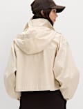 Kurze Funktionsjacke aus reiner Baumwolle