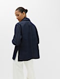 Chaqueta denim de mezcla de lyocell y algod&oacute;n con nudo en la parte delantera