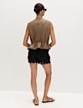 Faux Leather Utility Gilet