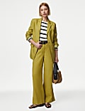 Pure Linen Striped Regular Fit Top