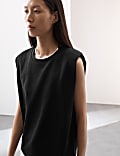 Cotton Rich Round Neck Vest Top