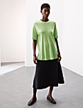 Pure Lyocell Longline T-Shirt