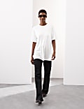 T-shirt σε μακριά γραμμή από 100% lyocell