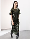 Sequin Round Neck T-Shirt