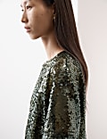 Sequin Round Neck T-Shirt