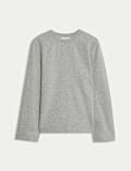 Cotton Rich Crew Neck Top