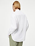 Silk Blend Collared Long Sleeve Shirt