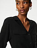 Cupro Rich Collared Shirt