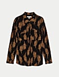 Printed Collared Utility Shirt