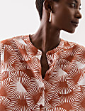 Modal Rich Printed Button Through Blouse