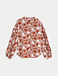 Modal Rich Printed Button Through Blouse