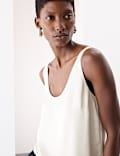 Satin Scoop Neck Cami Top