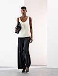 Satin Scoop Neck Cami Top