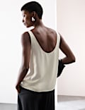 Satin Scoop Neck Cami Top