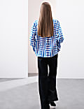 Geometric Collared Shirt