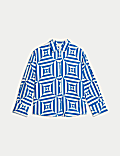 Geometric Collared Shirt