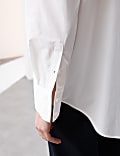 Pure Cotton Broderie Detail Relaxed Shirt