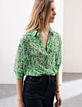 Printed Tie Neck Shirt