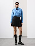 Pure Silk Organza Relaxed Utility Shirt