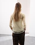 Bluse mit Rüschenfront und Spitze