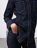 Cotton Rich Denim Fitted Shirt