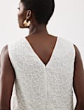 Viscose Rich Embroidered Shell Top