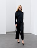 Satin Tie Neck Blouse