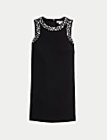 Embellished Mini Shift Dress