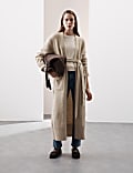 Longline Cardigan with Wool and Mohair