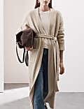 Longline Cardigan with Wool and Mohair