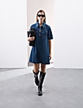 Pure Cotton Mini Shirt Dress