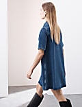 Pure Cotton Mini Shirt Dress