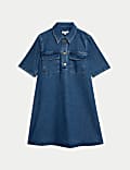 Pure Cotton Mini Shirt Dress