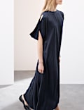 Cupro Rich Split Sleeve Maxi Dress