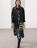 Cupro Rich Animal Print Midaxi Column Dress