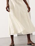 Lyocell Rich Seam Detail Midaxi Dress