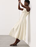 Lyocell Rich Seam Detail Midaxi Dress