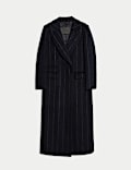 Wool Rich Double Breasted Longline Coat