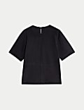 Top en daim sans encolure