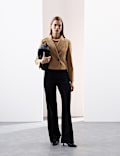 Cropped Blazer With Wool